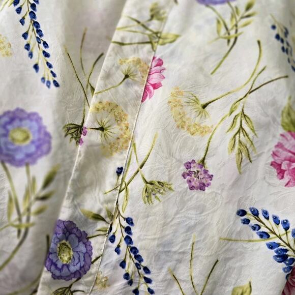 Judith Hart Textured Silk Peignoir Set Chemise Nightgown and Robe Floral Size L - Picture 5 of 13